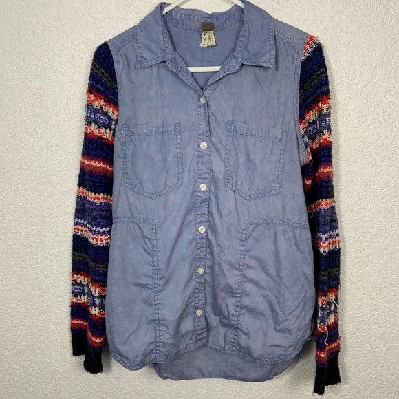 Free People Tops - 7 Free People Button Down Sweater Arms Medium